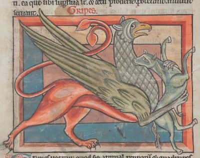Griffin with a captured beast